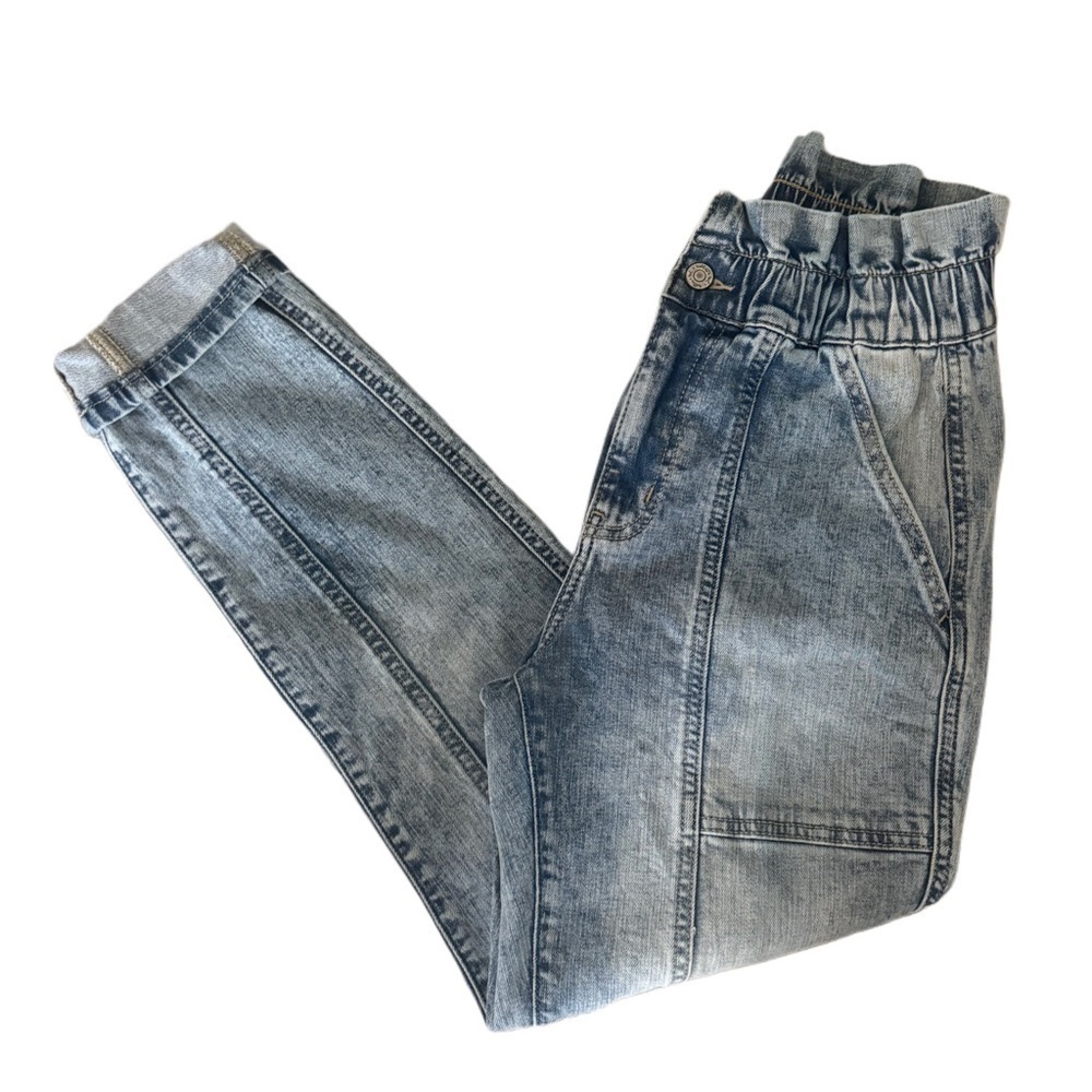 Willow & Root Blue High Rise Paperbag Waist Jeans